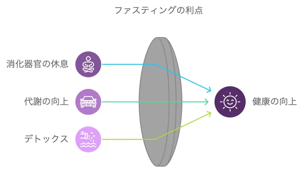 ファスティングの利点を図解で説明